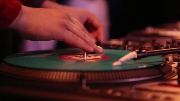 Kyiv Octobre 2019 Hip Hop Raye Les Disques Vinyles Sur — Video