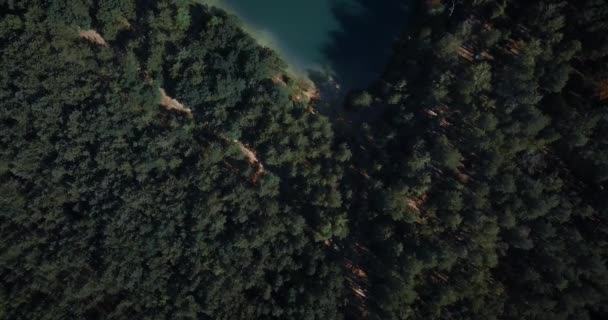 Letecký Drone Video Krásné Blue Lakes Přírodní Resort Ukrajině Létající — Stock video