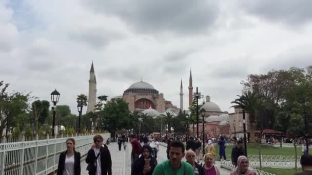 Ιστανβουλ Μαϊου 2018 Μεγάλο Τζαμί Της Αγίας Σοφίας Γυρίστηκε Την — Αρχείο Βίντεο