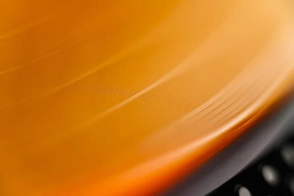 Rare Yellow Vinyl Record Disc Music Turntable Classic Analog Audio — Stock Photo, Image