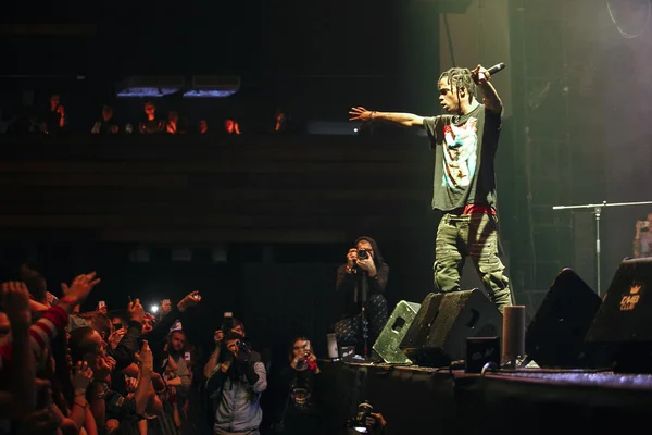 Travis Scott se apresentando em Moscou — Fotografia de Stock