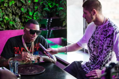 Soulja Boy and Migos interview for press in Moscow