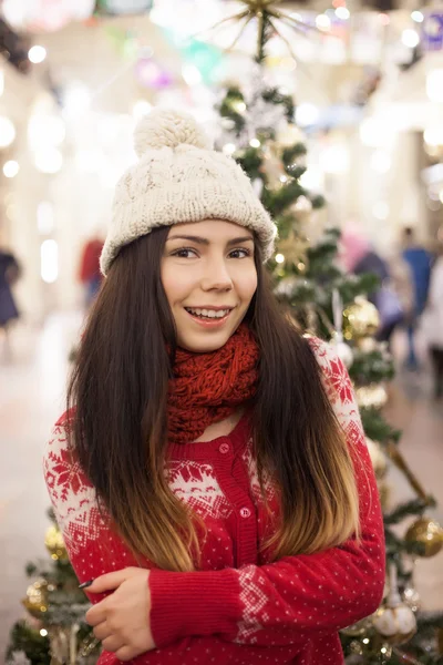 Christmas princess in a mall — Stock Photo, Image
