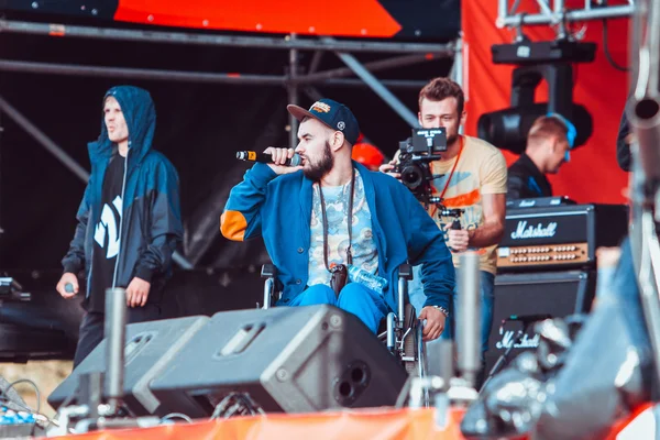 Luzhniki Moskova'da büyük Rap konseri — Stok fotoğraf