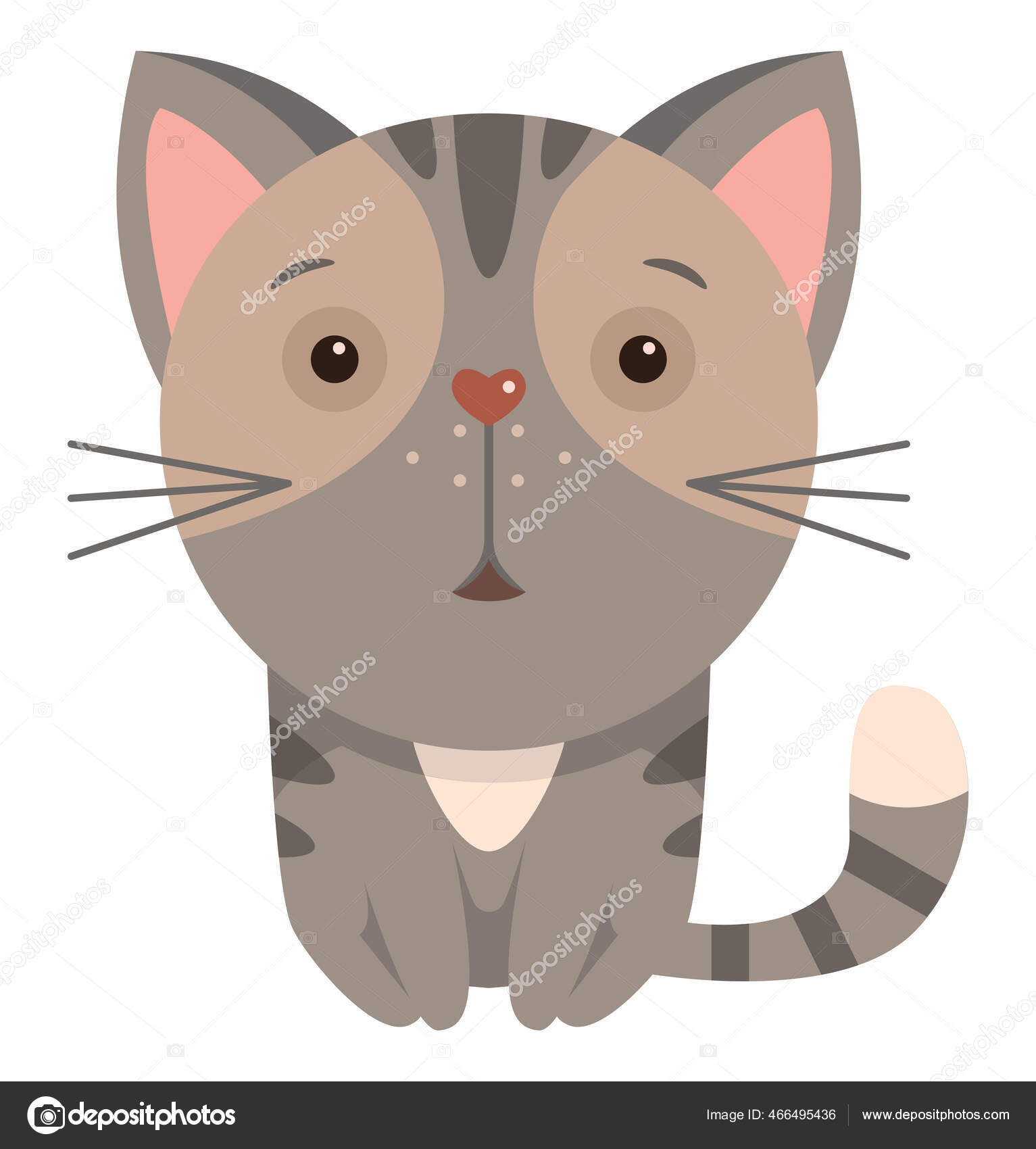 Gato Dibujos Animados Ilustración Vectorial Divertida Para Impresión  Dibujos Animados Vector de stock #466495436 de ©iaRada, image size:1533x1700