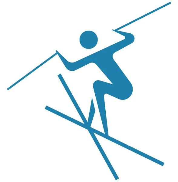 Icono Del Deporte Invierno Freestyle — Vector de stock