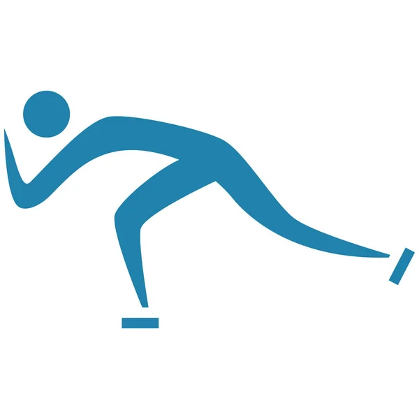 Icono Deporte Invierno Icono Patinaje — Vector de stock