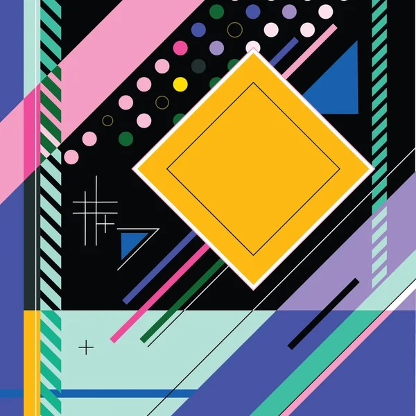 Fondo Color Abstracto Formas Geométricas Ilustración Vectorial — Archivo Imágenes Vectoriales