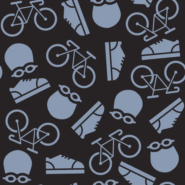 Fond Sport Été Triathlon Sans Couture — Image vectorielle