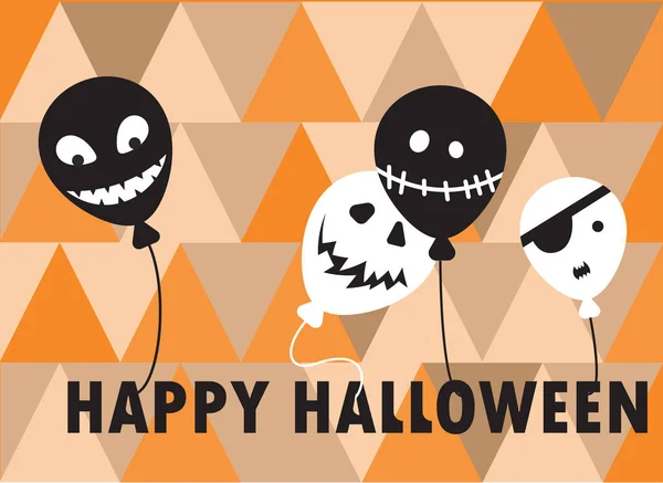 Feliz Halloween Vetor Convite Fundo —  Vetores de Stock