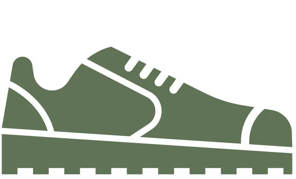 Sneakers Chaussures Icône Contour Illustration — Image vectorielle