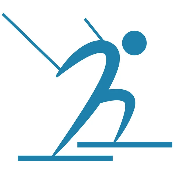 Icono Del Deporte Invierno Icono Del Esquí Fondo — Vector de stock