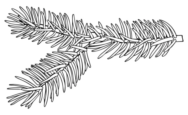 Firavun Dalı Kalem Çizim Biçiminde Noel Tasarımı Için Tasarım Ögesi — Stok Vektör