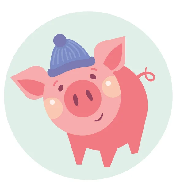 Piggy Engraçado Ilustração Cor Humor Vetorial — Vetor de Stock