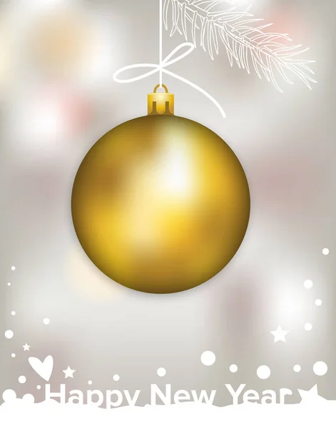 ボールとクリスマスの背景 挨拶ベクトルの背景 — ストックベクタ