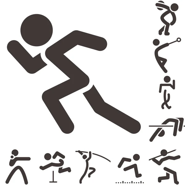 2550 - набор иконок, Лёгкая атлетика — стоковый вектор