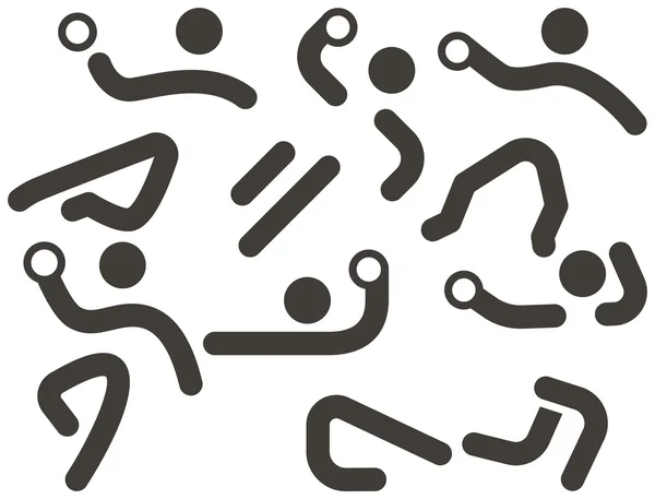 Handbal pictogrammen Stockillustratie