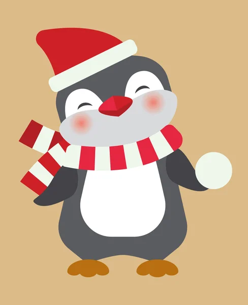 Karácsonyi pingvin Stock Vektor