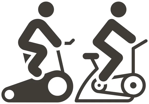 Icone per ciclismo al chiuso Illustrazione Stock