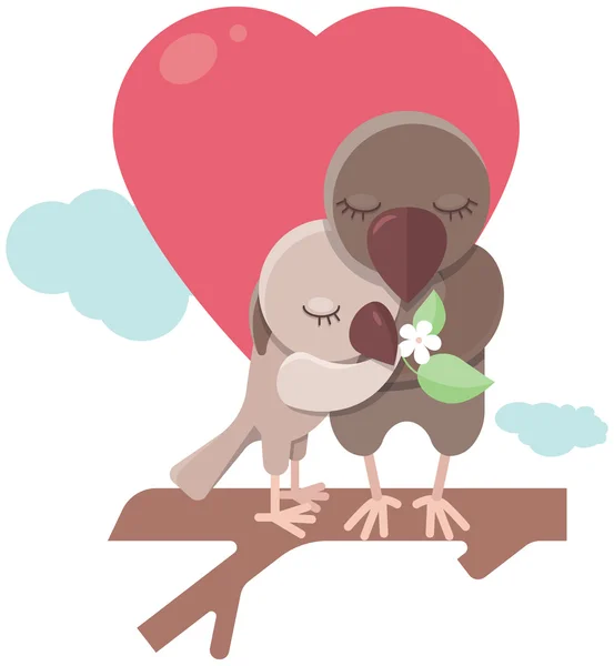 Älskar fåglar Stockillustration