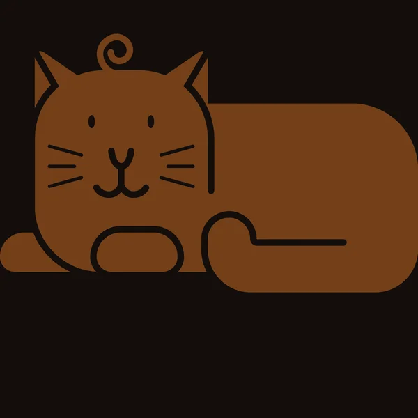 Kočka ikona Stock Ilustrace