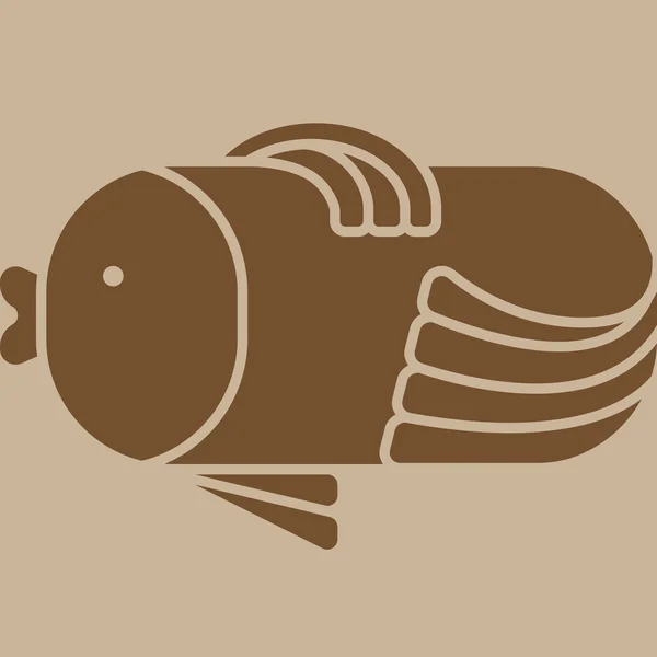 Ikon för fisk Stockillustration