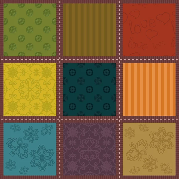 Hermoso fondo patchwork — Archivo Imágenes Vectoriales