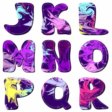 Beyaz arkaplan üzerine not defteri alfabesi