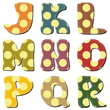 Scrapbook alfabesi ile dots