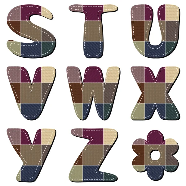 Patchwork scrapbook alphabet part 2 — Stock Vector © kle555 12256962