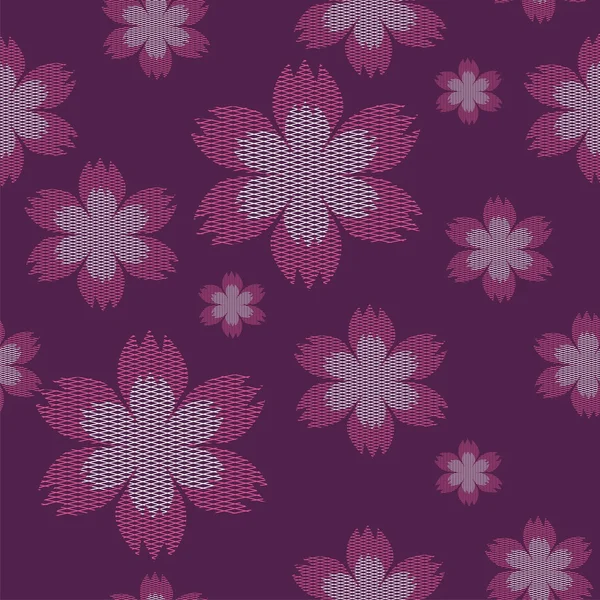 스크랩북 꽃으로 완벽 한 패턴 — 스톡 벡터