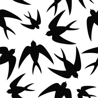 Kırlangıçlar ile sorunsuz arka plan