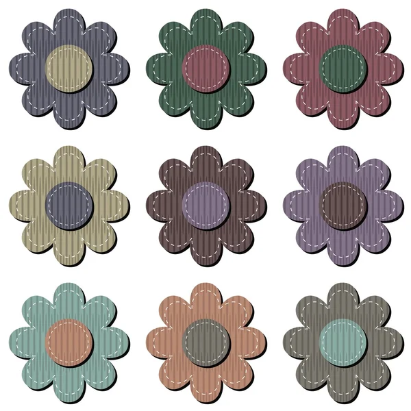 Scrapbook fleurs sur fond blanc — Image vectorielle