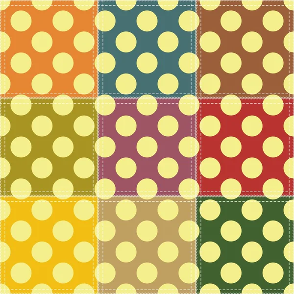 Пэтчворк фон с различными шаблонами — стоковый вектор