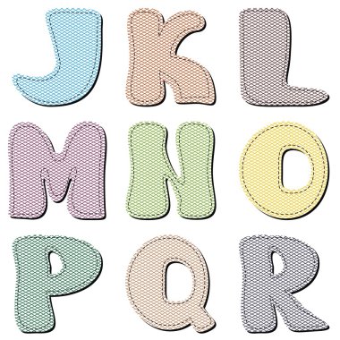 Karalama defteri alfabe arka plan üzerinde