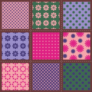 Patchwork arka plan desenleri ile