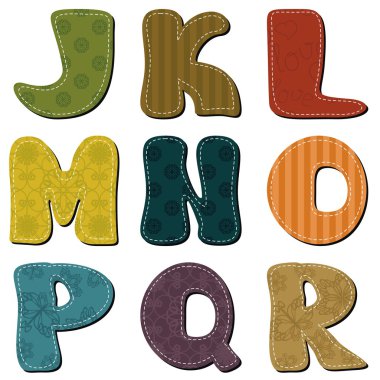 Karalama defteri alfabesine beyaz