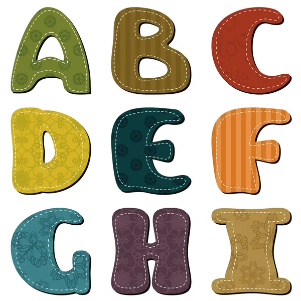 Scrapbook alfabeto en blanco — Vector de stock