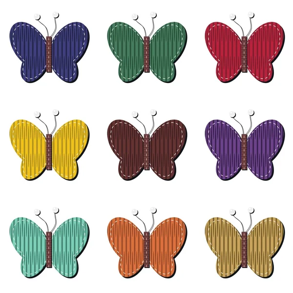 Scrapbook papillons sur blanc — Image vectorielle