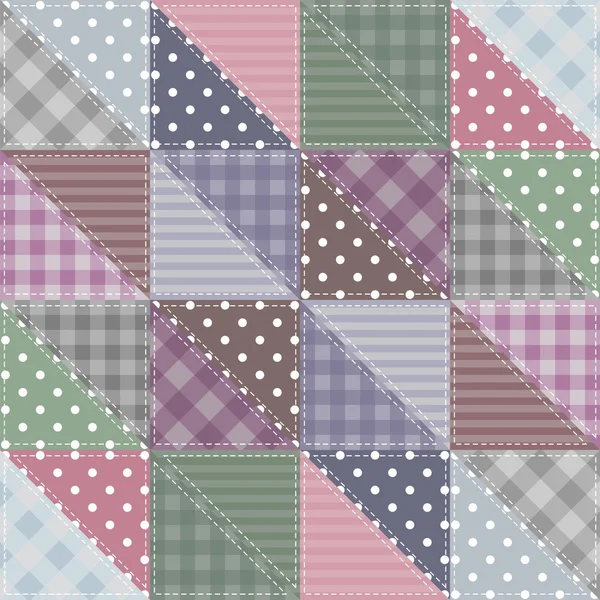 Patchwork background with different patterns — Stock Vector