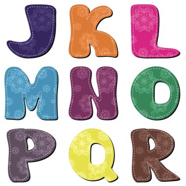 Beyaz arkaplan üzerine not defteri alfabesi