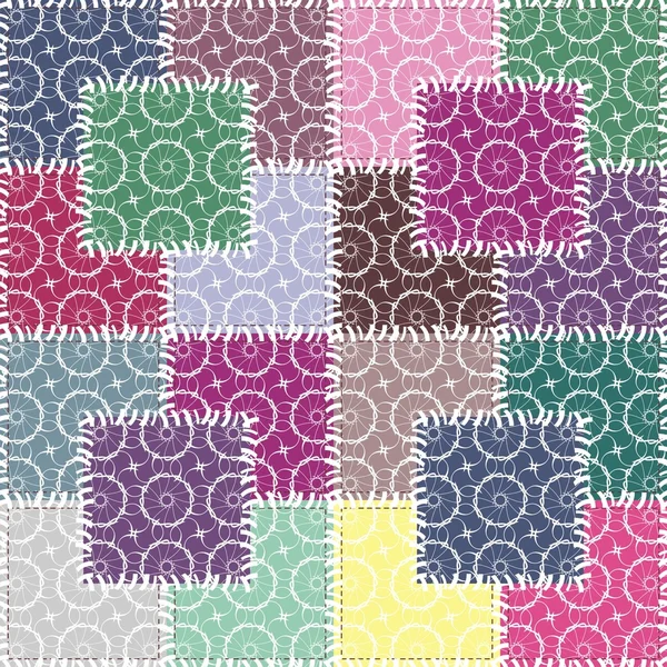 Patchwork sfondo illustrazione — Vettoriale Stock