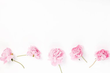 Şakayıklı çelenk çerçevesi. Düz yatış, üst görünüm