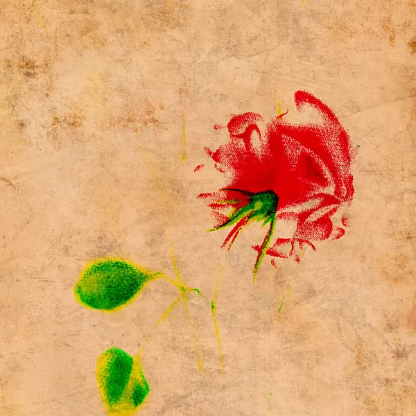 Вінтажний фон - Квіткова ілюстрація — стокове фото