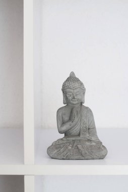 Yoga stüdyosunun iç tasarımı. Şık bir ev dekoru. Kopyalama alanı ile beyaz maket