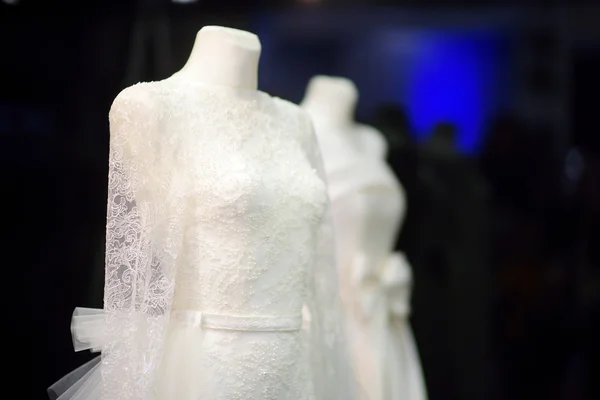 Wedding dresses on a mannequins — Stock Photo, Image