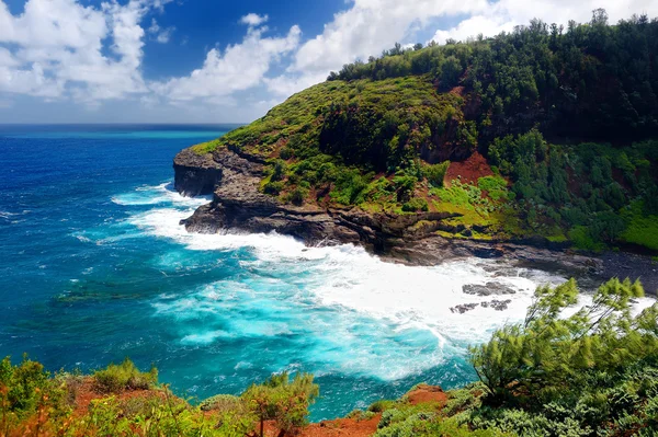 Baia del faro di Kilauea — Foto Stock