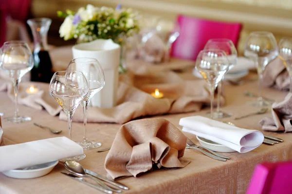 Beautiful table set for festive event — Stock Photo, Image