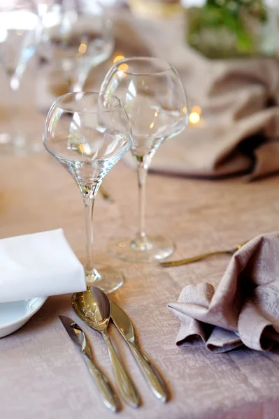 Beautiful table set for festive event — Stock Photo, Image