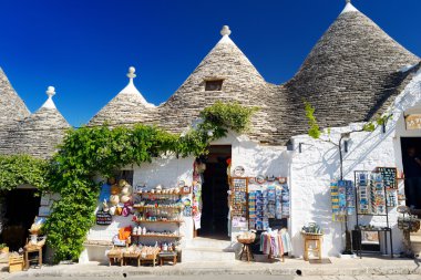 Alberobello evlerde geleneksel trulli